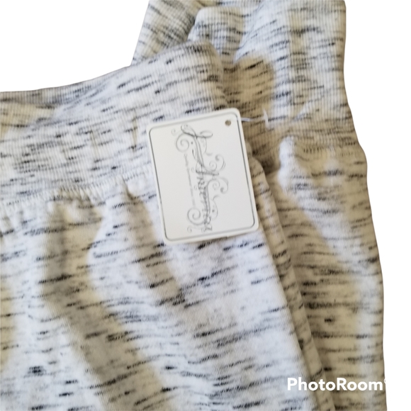 NWT J. America 8675 White Heathered Melange Fleece Jogger Pant. Women's XL - Picture 6 of 10